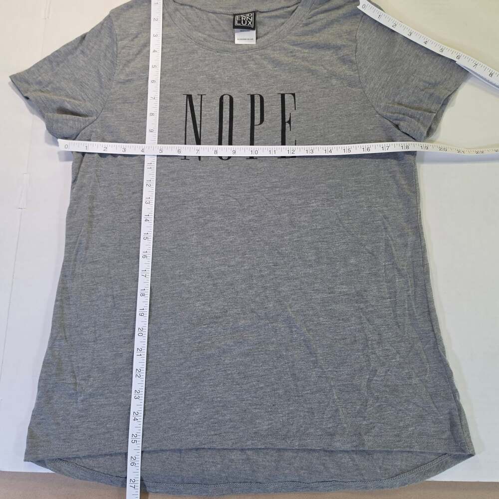 Modern Lux Women's NOPE Graphic Short Sleeve T-Shirt Gray